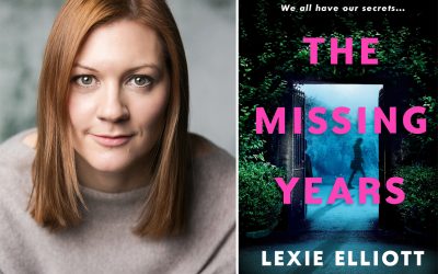 Photo of author Lexie Elliott and her novel The Missing Years