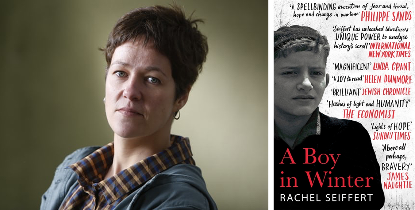 Photo of Rachel Seiffert and her novel A Boy in Winter