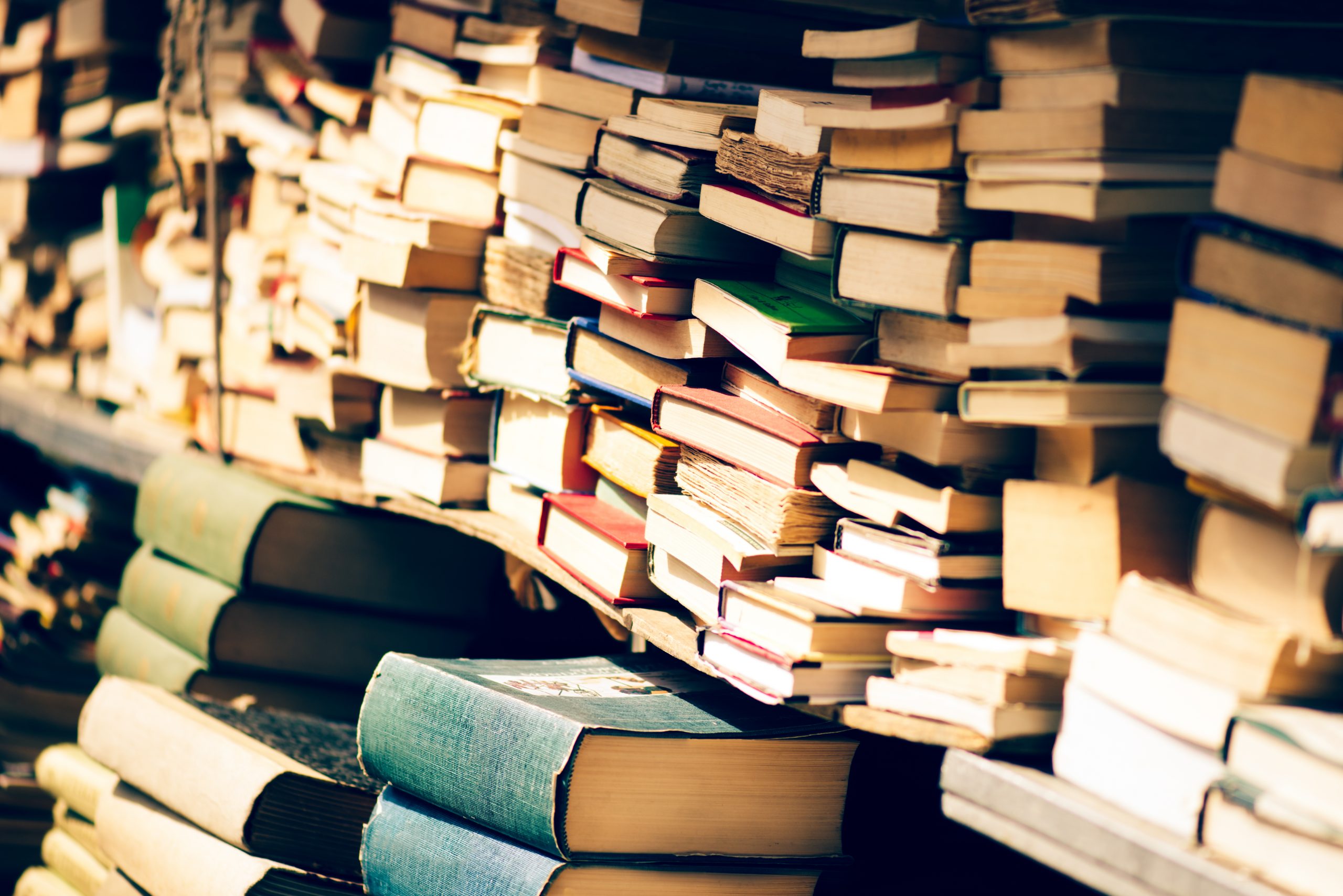 Photo of piled up books